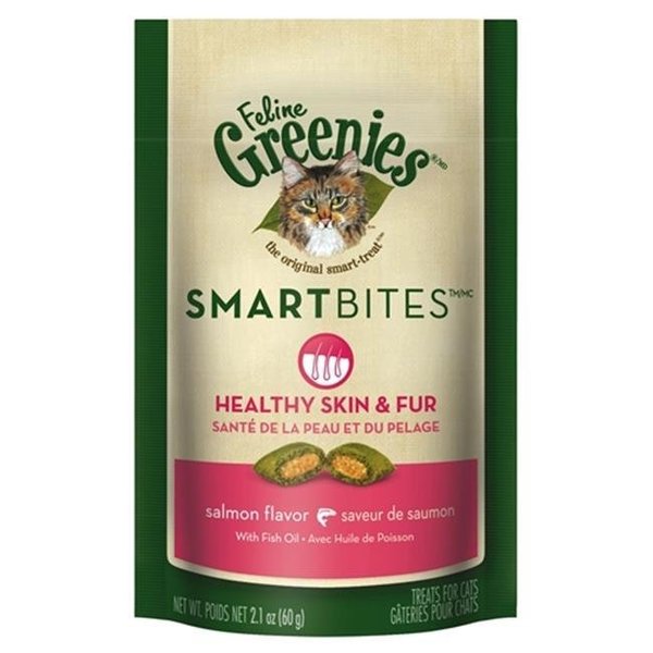 Greenies Greenies 642863101427 GREENIES SMARTBITE SKIN AND Synthetic Fur SALMON 2.1OZ 642863101427